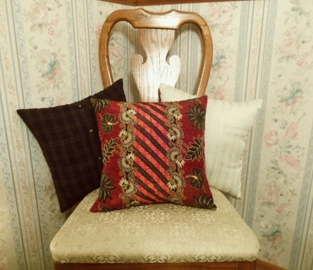 Memory Pillows on a chair.
